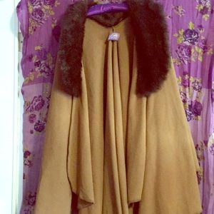 Poncho with matching hat and gloves